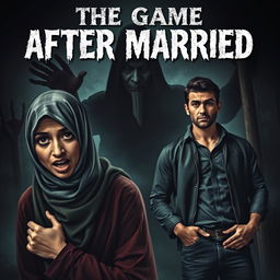 A chilling cover for a horror novel titled 'The Game After Married