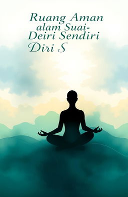 A visually striking book cover design for a story titled "Ruang Aman Dalam Diri Sendiri"