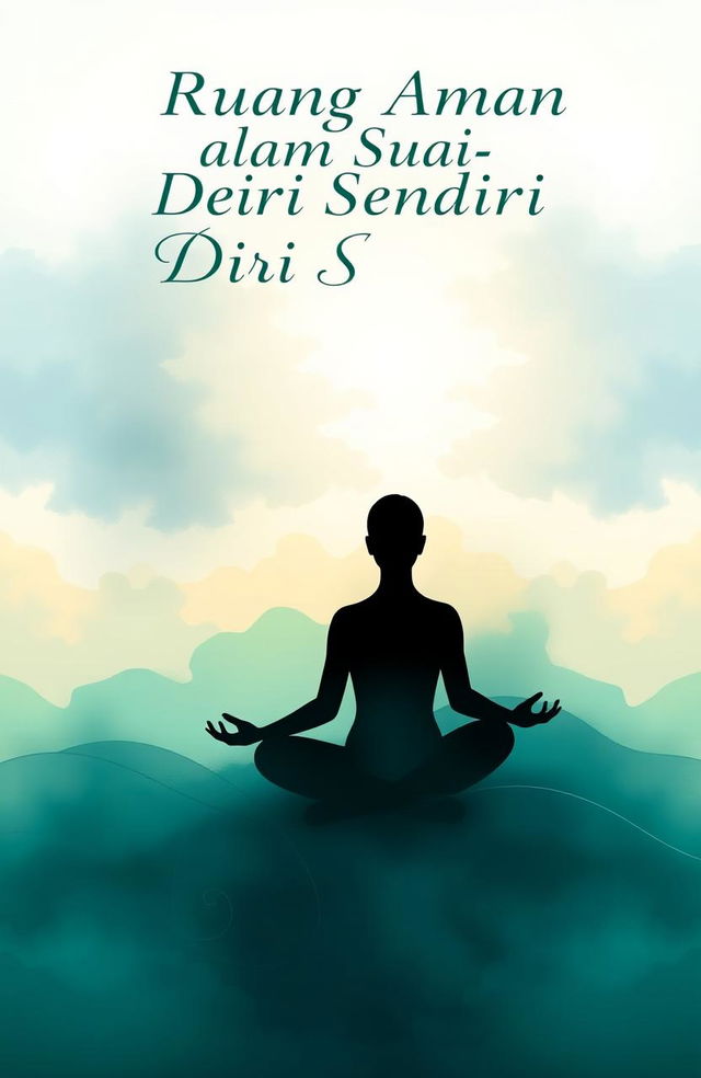 A visually striking book cover design for a story titled "Ruang Aman Dalam Diri Sendiri"