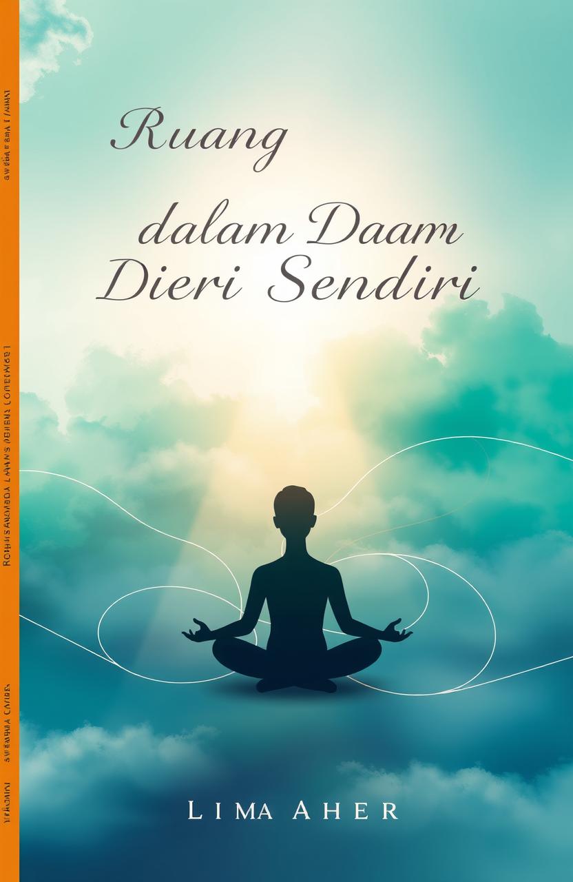 A visually striking book cover design for a story titled "Ruang Aman Dalam Diri Sendiri"
