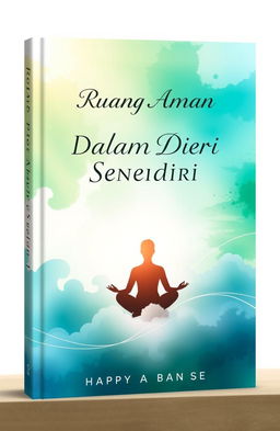 A visually striking book cover design for a story titled "Ruang Aman Dalam Diri Sendiri"