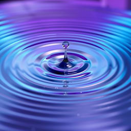 An artistic representation of a blue and purple ripple effect, showcasing vibrant colors and dynamic movement