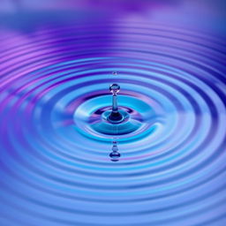 An artistic representation of a blue and purple ripple effect, showcasing vibrant colors and dynamic movement