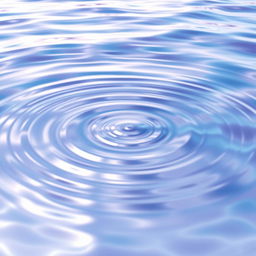 A mesmerizing water surface showcasing a ripple effect with a harmonious blend of blue, purple, and white tones