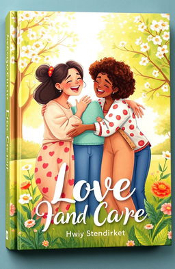 A beautifully illustrated book cover depicting a warm scene of love and care among diverse individuals