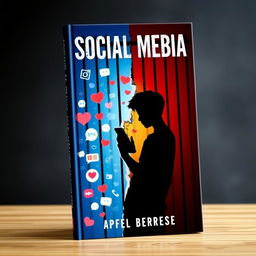 A striking book cover featuring a bold and dynamic design that symbolizes the theme of social media and incarceration