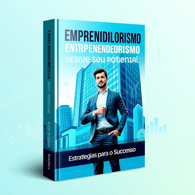 A captivating book cover design focused on the theme of entrepreneurship