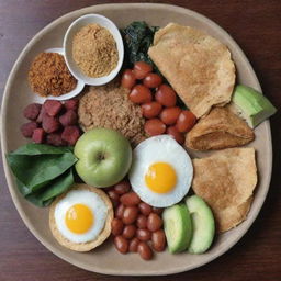 Visualize a frugal yet nutritious breakfast that is worth around 1000 Indonesian Rupiah