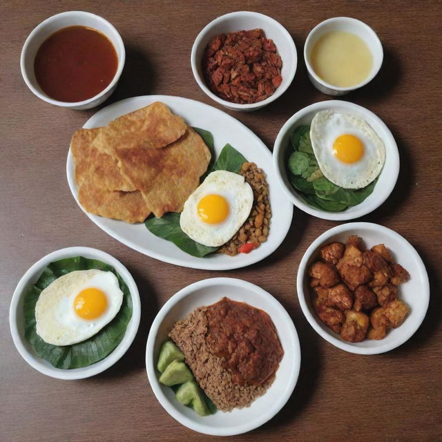 Visualize a frugal yet nutritious breakfast that is worth around 1000 Indonesian Rupiah