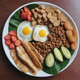 Visualize a frugal yet nutritious breakfast that is worth around 1000 Indonesian Rupiah