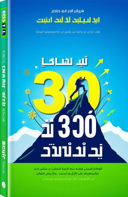 A professional and inspirational book cover for 'نجاحك في 30 يومًا', featuring a bright and uplifting color palette including vibrant blue and green