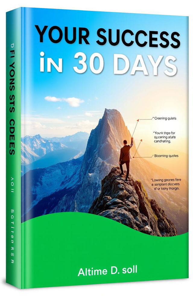 A vibrant and inspiring book cover titled 'Your Success in 30 Days', authored by the user