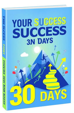 A vibrant and inspiring book cover titled 'Your Success in 30 Days', authored by you