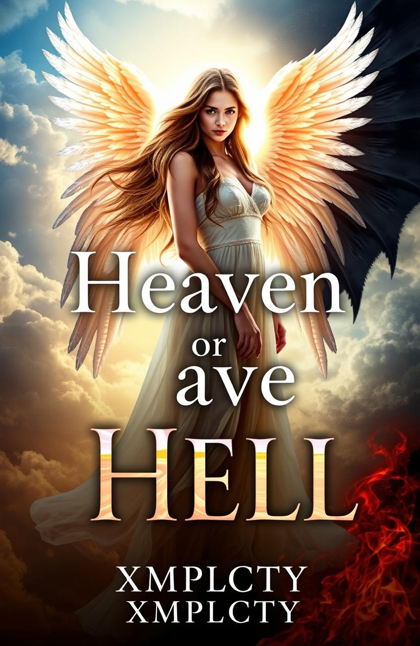 A captivating book cover for the fantasy novel "Heaven or Hell" by XMPLCTY