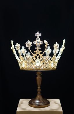 A beautifully crafted Crown of Purity, adorned with radiant gemstones that shimmer in the light