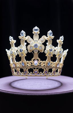 A beautifully crafted Crown of Purity, adorned with radiant gemstones that shimmer in the light