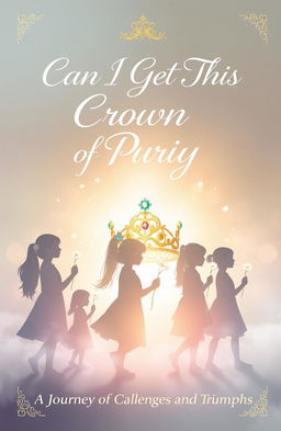 A beautiful and symbolic cover design for a book titled 'Can I Get This Crown of Purity 👑'