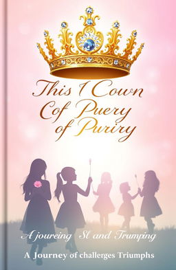 A beautiful and symbolic cover design for a book titled 'Can I Get This Crown of Purity 👑'