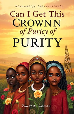 A book cover design for the story titled 'Can I Get This Crown of Purity' by author Zawadi Sanaek