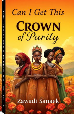 A book cover design for the story titled 'Can I Get This Crown of Purity' by author Zawadi Sanaek