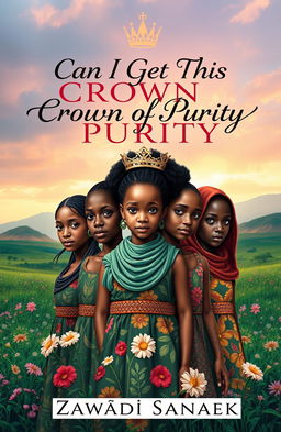 A book cover design for the story titled 'Can I Get This Crown of Purity' by author Zawadi Sanaek