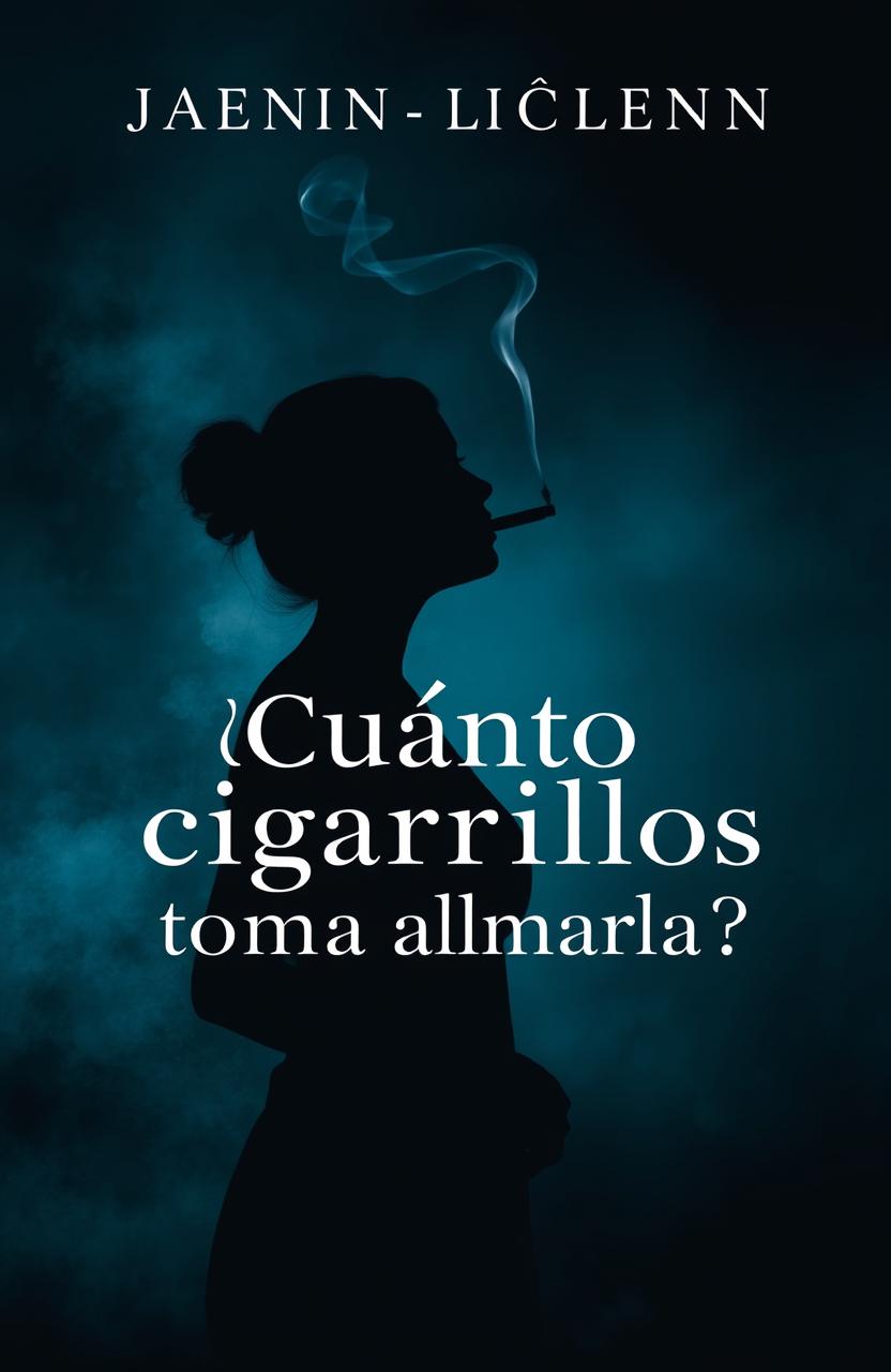 Book cover design for the title: '¿Cuántos cigarrillos toma llamarla?'