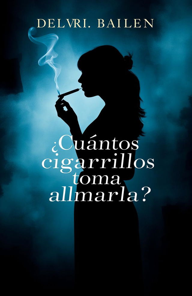 Book cover design for the title: '¿Cuántos cigarrillos toma llamarla?'