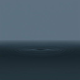 A minimalist and tranquil scene of calm water featuring gentle ripples expanding from the center