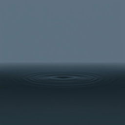 A minimalist and tranquil scene of calm water featuring gentle ripples expanding from the center