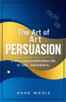 A visually engaging book cover design for 'The Art of Persuasion: Advanced Techniques in Copywriting for Marketers'