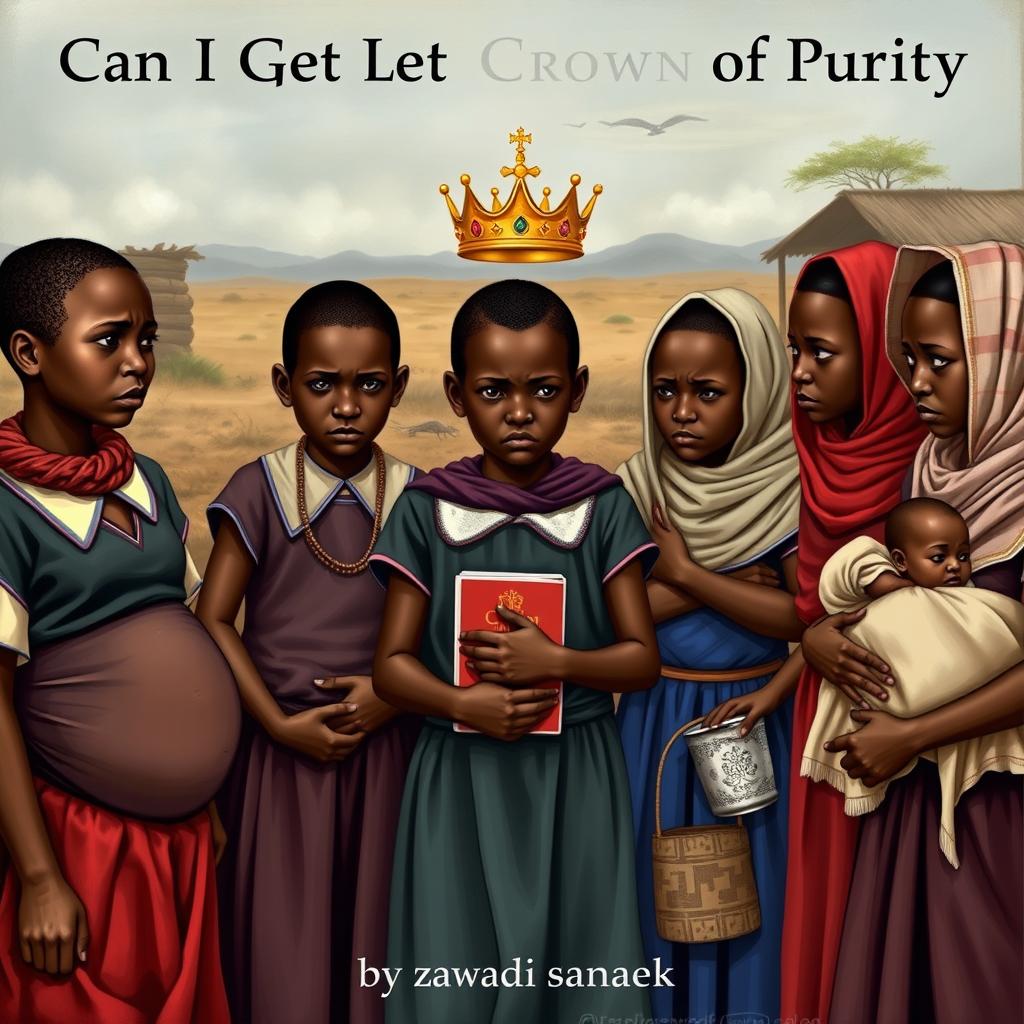 A poignant scene depicting six Maasai young girls facing challenges in their journey toward sexual purity