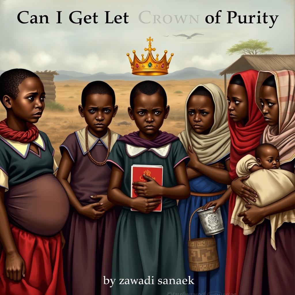 A poignant scene depicting six Maasai young girls facing challenges in their journey toward sexual purity