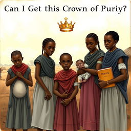 A poignant scene depicting six Maasai young girls facing challenges in their journey toward sexual purity