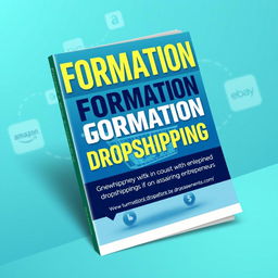 A visually appealing eBook cover design for a dropshipping training course