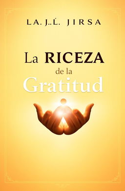 A captivating and persuasive book cover design for 'La Riqueza de la Gratitud'