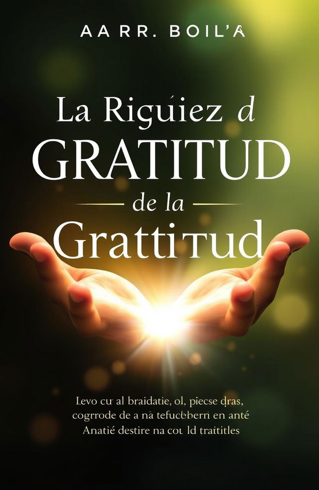 A captivating and persuasive book cover design for 'La Riqueza de la Gratitud'