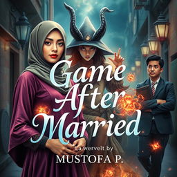 A captivating book cover for the novel "Game After Married" by MUSTOFA P