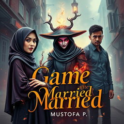 A captivating book cover for the novel "Game After Married" by MUSTOFA P