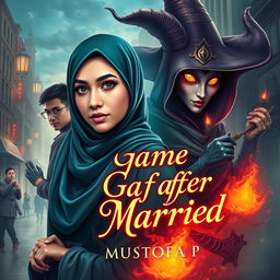 A visually striking book cover design for the single title "Game After Married" by MUSTOFA P