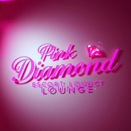 'Pink Diamond Escort Lounge' text displayed in a stylish and modern font, rendered in vibrant pink shades