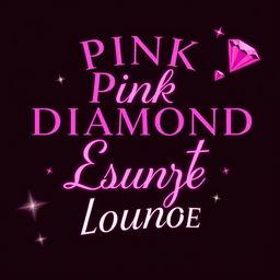 'Pink Diamond Escort Lounge' text displayed in a stylish and modern font, rendered in vibrant pink shades