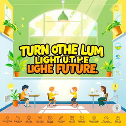 A vibrant and engaging educational poster promoting environmental awareness among students