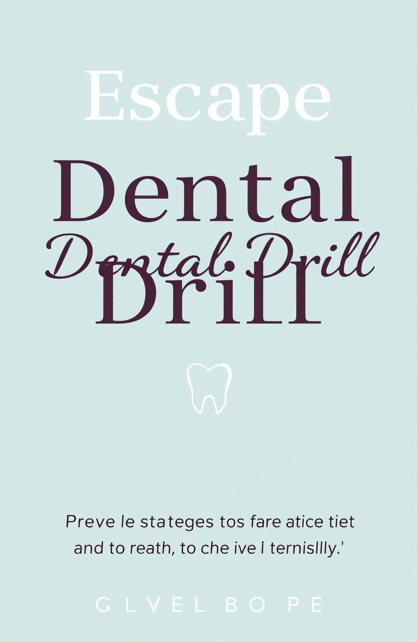 A modern and clean book cover design for 'Escape the Dental Drill', featuring a minimalist approach