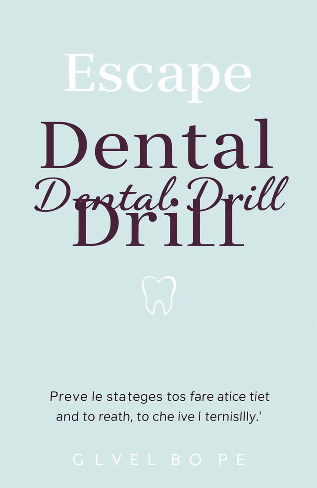 A modern and clean book cover design for 'Escape the Dental Drill', featuring a minimalist approach