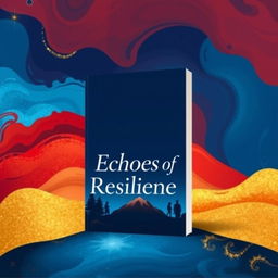 An eye-catching and imaginative book cover for 'Echoes of Resilience'