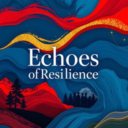 An eye-catching and imaginative book cover for 'Echoes of Resilience'