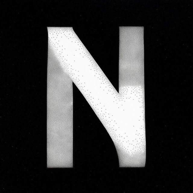 A bold, uppercase letter 'N' in a standard typeface