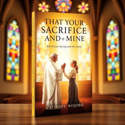 A captivating book cover design for 'That Your Sacrifice and Mine: The Priest and the Laity' by Anthony Awojobi