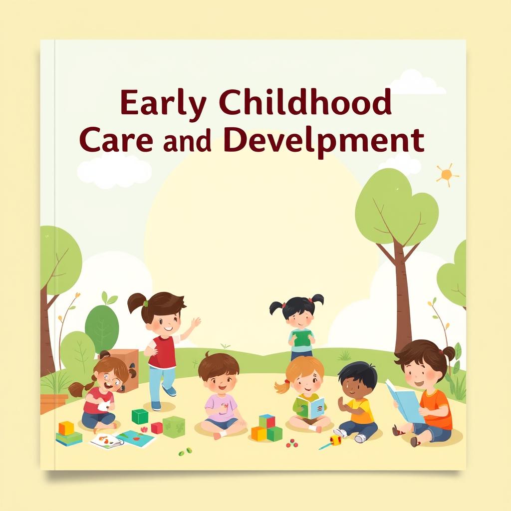 An engaging cover page design for an Early Childhood Care and Development report