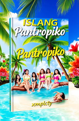 A vibrant and captivating book cover design for 'Islang Pantropiko' by Xmplcty